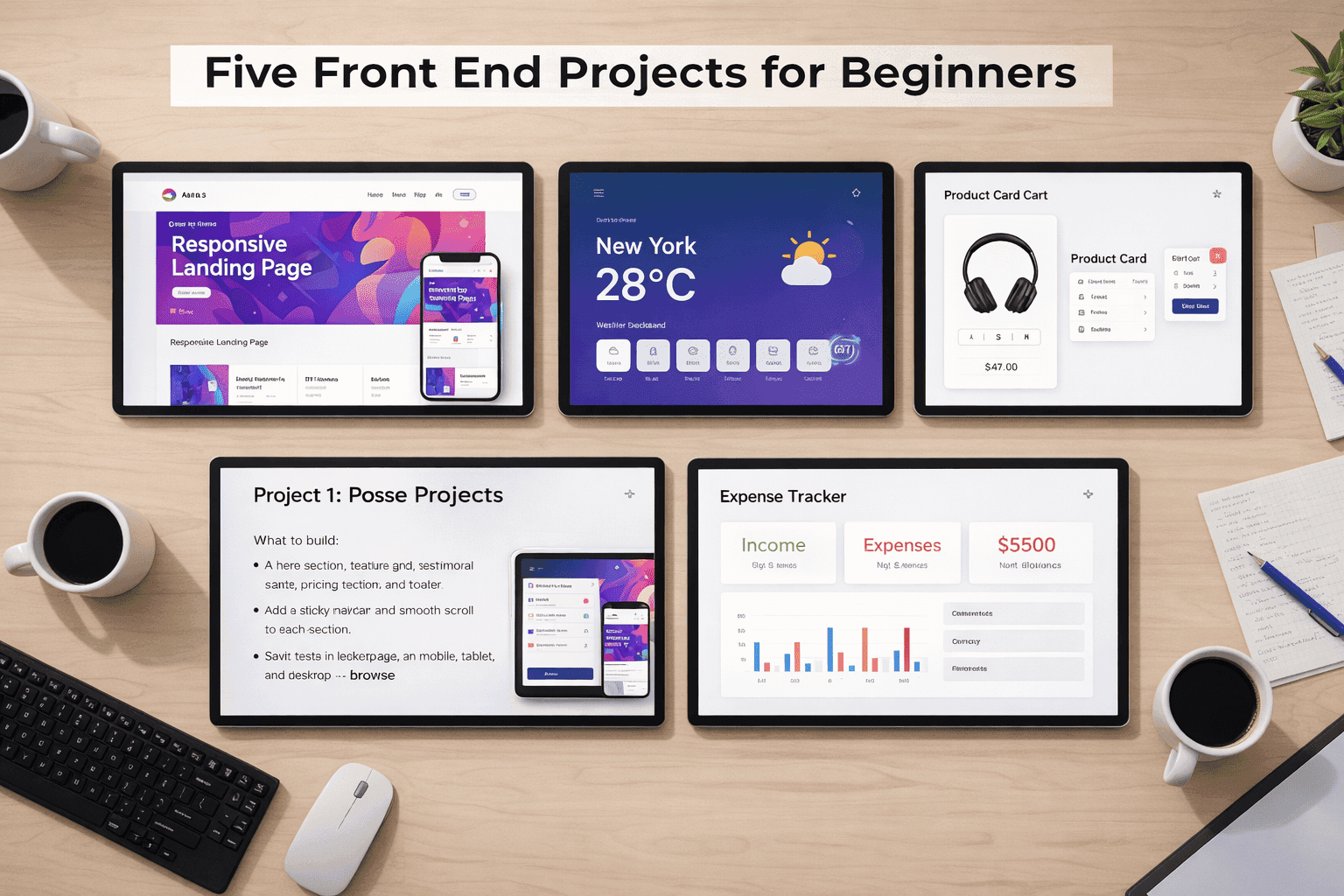 Five Front End Projects for Beginners